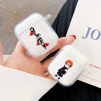 

2020 Relief Anime Naruto Sasuke Kakash Earphone Case for Aipods 1 2 Soft silicone Cover for Blutooth Earphone Airpods case box