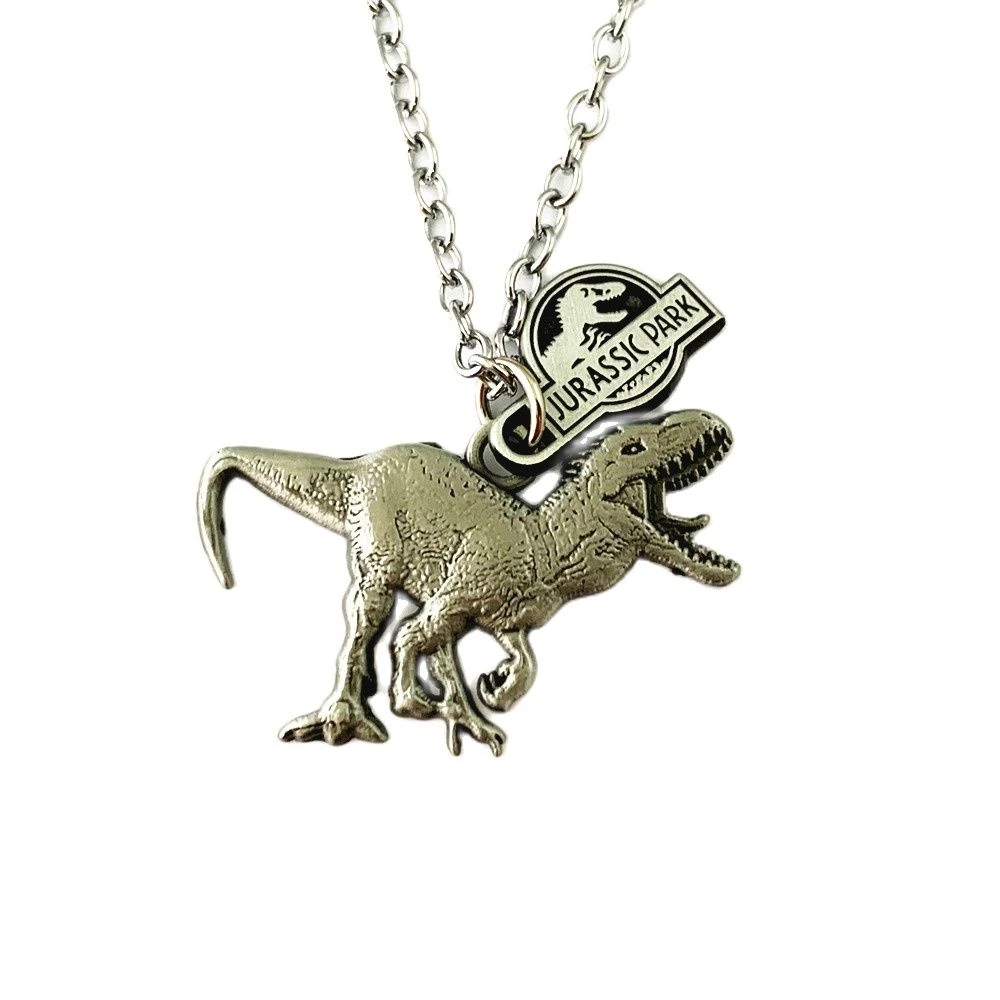 Collar de dinosaurio de Parque Jurásico de universo de fantasía, de alta calidad, tiranosaurio animal encantador/Velociraptor, regalo para niño|Collares colgantes| - AliExpress
