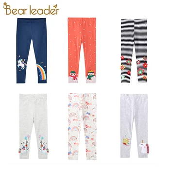 

Bear Leader Girls Leggings Cotton Boy's Trousers Kids Pants Girls Pants Skinny Print Cartoon Pattern Children Leggings Trousers