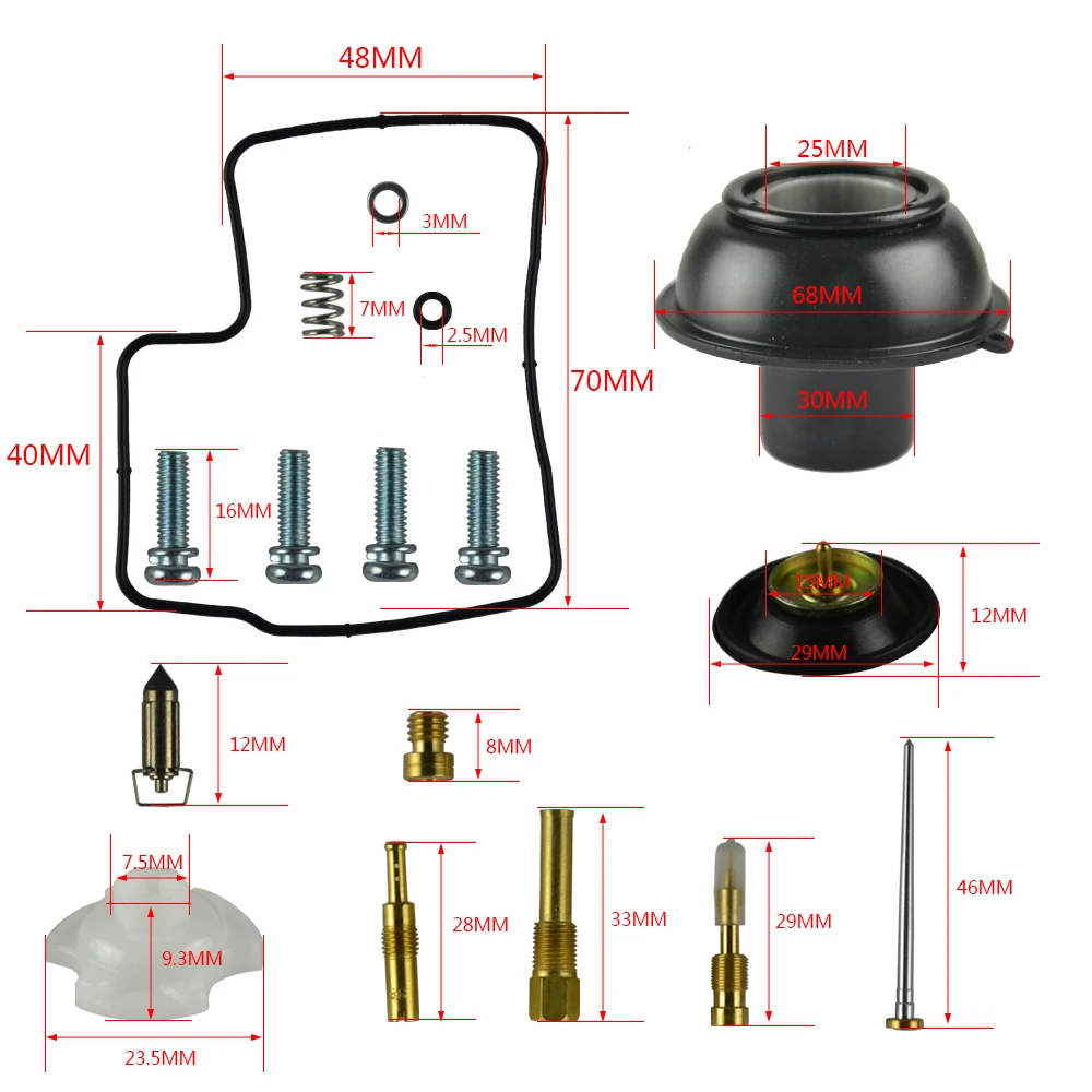 Вакуумный мембранный поршень, Карбюратор Игла карбюратор Ремкомплект цилиндр для Honda конь Shadow VT VLX 400 1994-2003