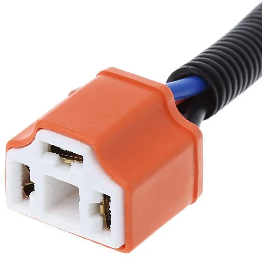 2PCS H4 9003 HB2 Ceramic Wire Extension Headlight HID / LED Cable Adapter Plug Harness Connector Female Socket H1 H7 H11 9005