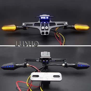 

CNC Licence Plate Holder Motorcycle Accessories For z800 gsxr 1000 k5 k6 mt10 cb 600 r6r honda cb500f 2018 gsr 600 number plate