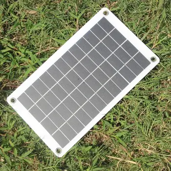 

BUHESHUI 8W 12V Solar Panel Transparent Semi-flexible Polycrystalline DIY Solar Panel charger Outdoor Connector DC 12V Battery
