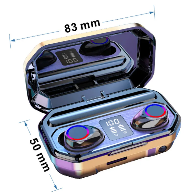 Mini TWS Earphones 3500mAh Charging Box LED Sport Headsets IPX7 Waterproof Earbuds Bluetooths 5 0 Mic HiFi Wireless Earpphone