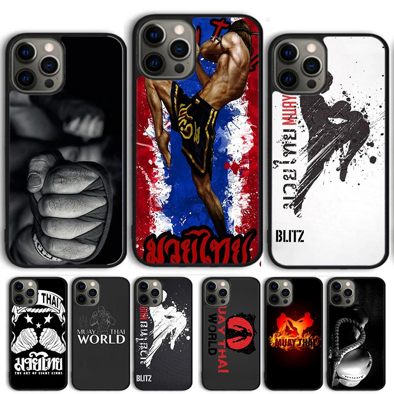 iphone 13 cover Muay Thai Kickboxing Fight Phone Case Cover For iPhone 13 Pro Max 12 Mini 11 Pro Max X XR XS Max SE 2020 6S 7 8 Plus Coque Shell iphone 13 pink case