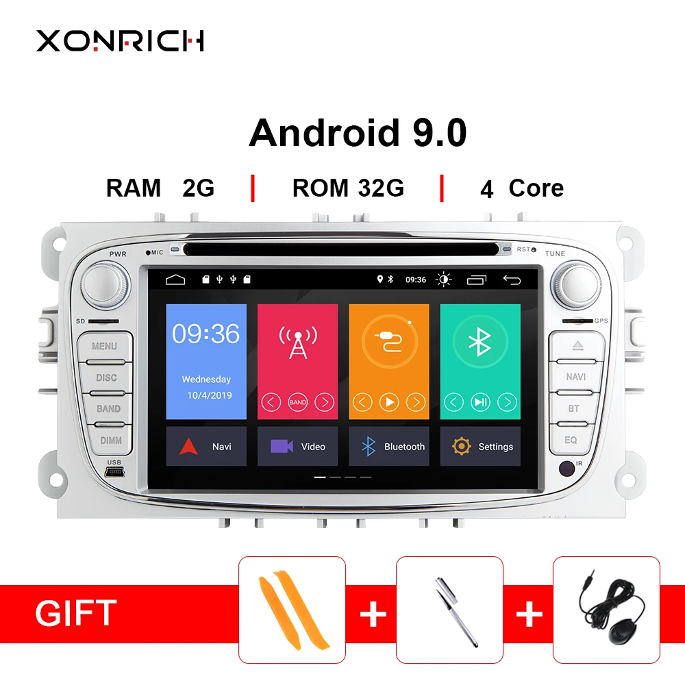 IPS Xonrich2 Din Android 9 автомобильное радио GPS Автомобильный мультимедийный плеер для