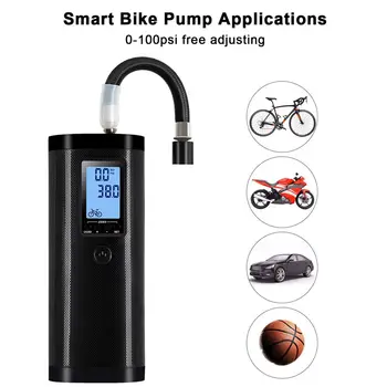 

Bicycle Electric Pump Multi-Function Intelligent Charging Treasure Portable Bicycle Air Tire Pump Bike Tools