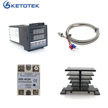 Digital PID Temperature Controller Thermostat Kit REX-C100 SSR 40DA Relay K Probe Thermocouple