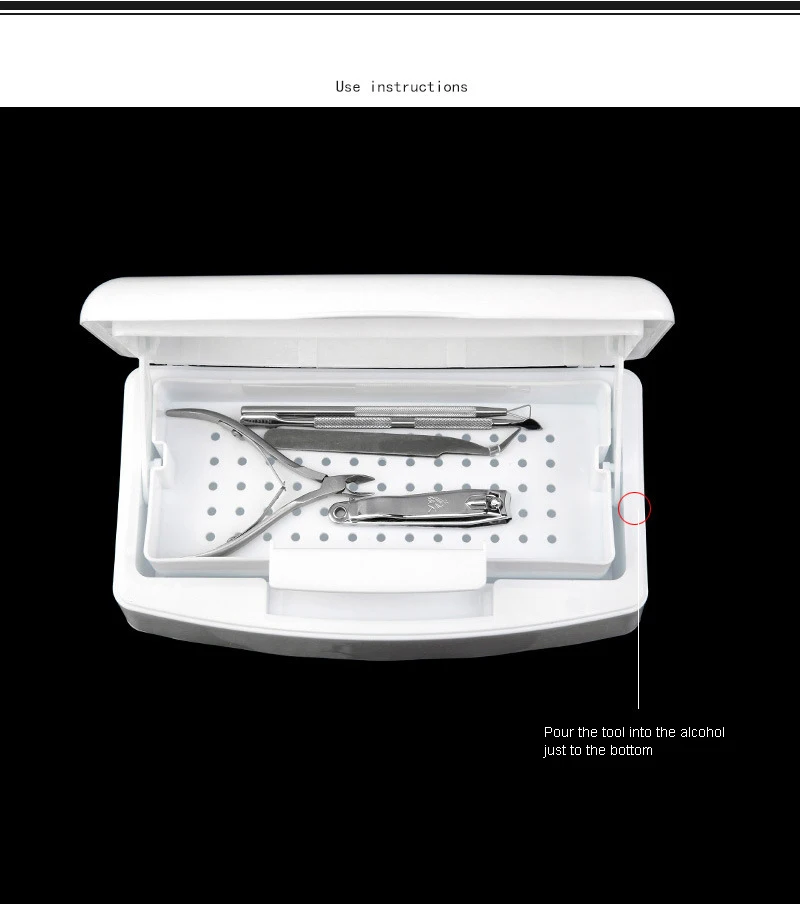 Angnya Pro стерилизация лоток стерилизатор дизайн ногтей дезинфекция коробка для стали металла пинцет щипчики оборудование очиститель хранения инструменты