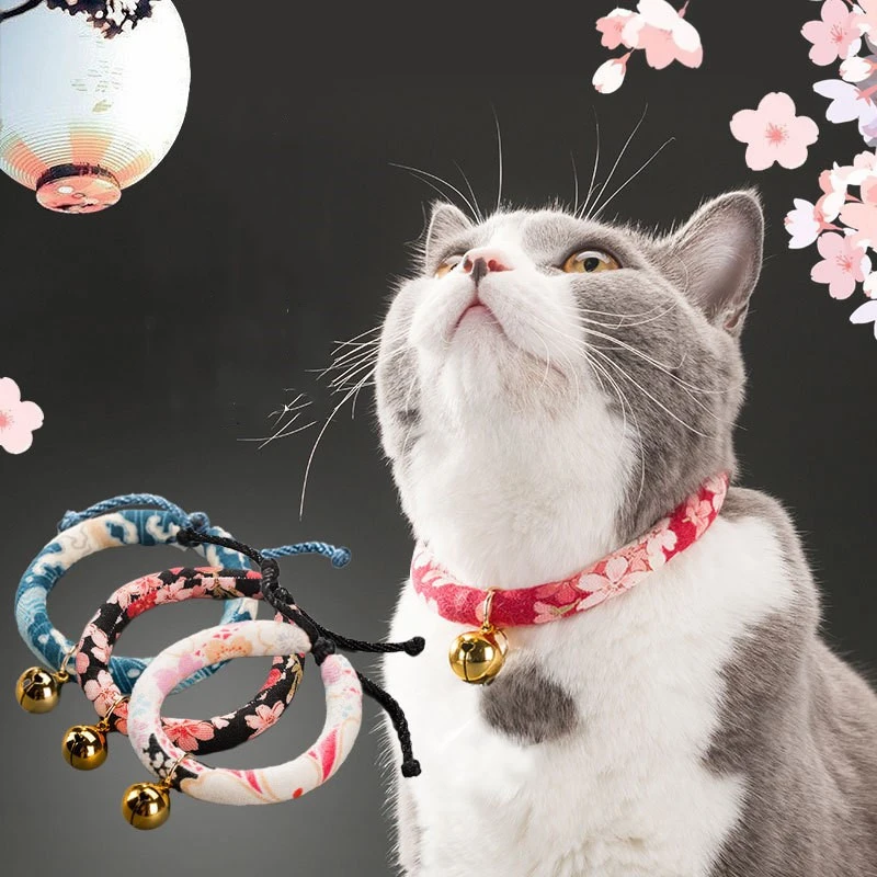 Japanese cute multi color multi style collar cat bell cat self adjusting pet supplies|Cat - AliExpress