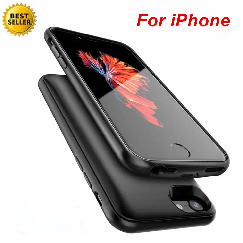 For iPhone 5 5S SE 6 6S 7 8 6 Plus 6s Plus 7 8 Plus X XS XR XS Max Battery Charger Case Ultra-Thin Portable Power Bank