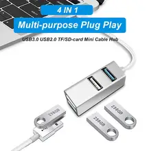

Docking Station High-speed Transmission Multi-purpose Plug Play USB3.0 USB2.0 TF/SD-card Mini Cable Hub for Mouse