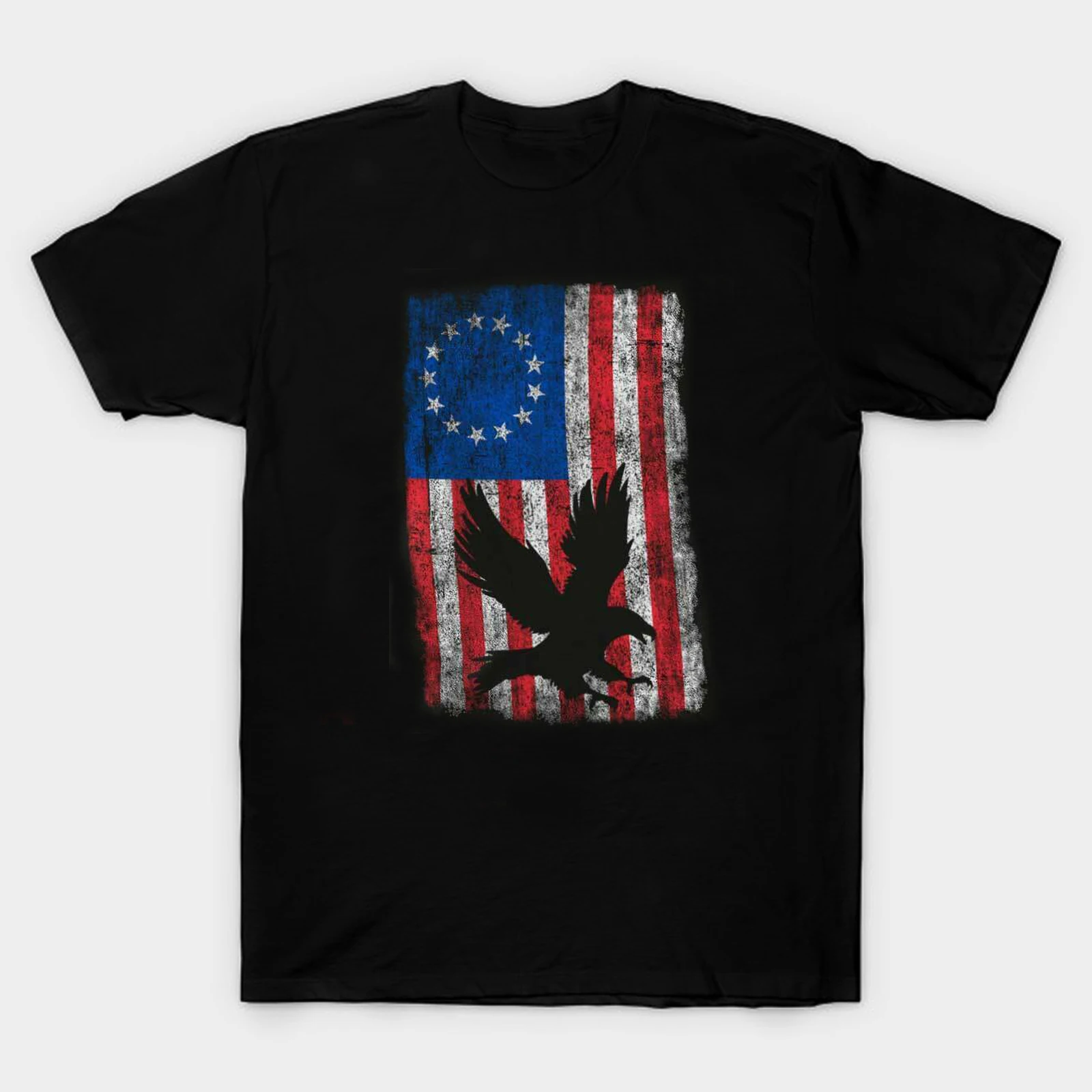 Betsy Ross United States of American Flag Men's T-Shirt. Summer Cotton Short Sleeve O-Neck Unisex T Shirt New S-3XL | Мужская одежда