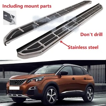 

New design Fit for Peugeot new 3008 2017 2018 2019 2020 running board side step nerf bar pedal good quality