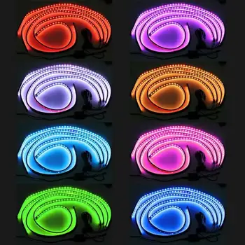 

Car LED Strips Tube Under System Neon Light Kit 60cm+90cm Super Bright
