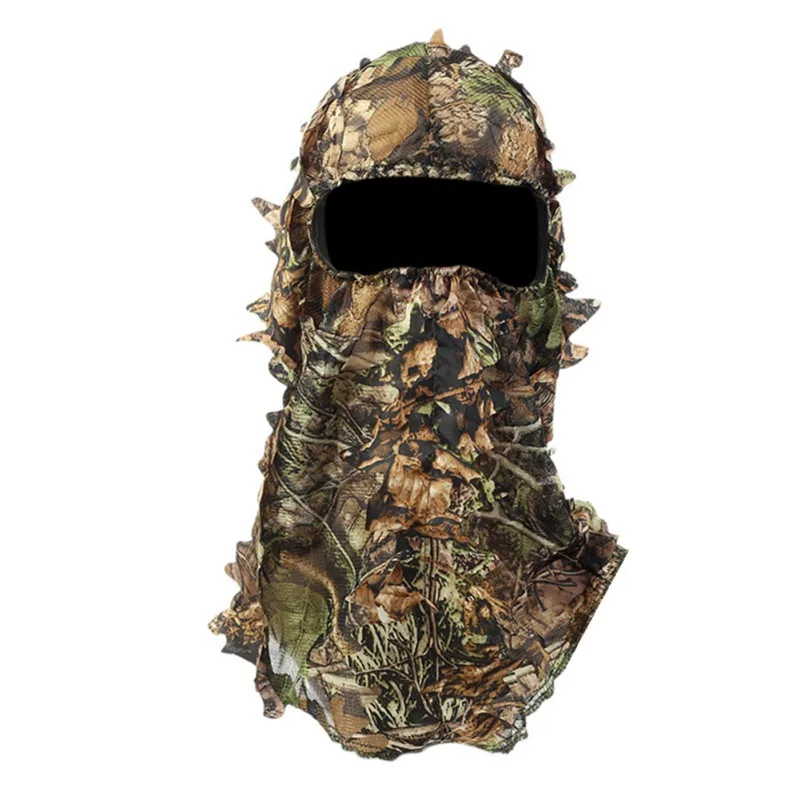 

Camouflage Leafy Ghillie Camouflage Face Mask 3D Leafy Balaclava Green Leafy Head Net Hunting Hat Airsoft Paintball Sportswear