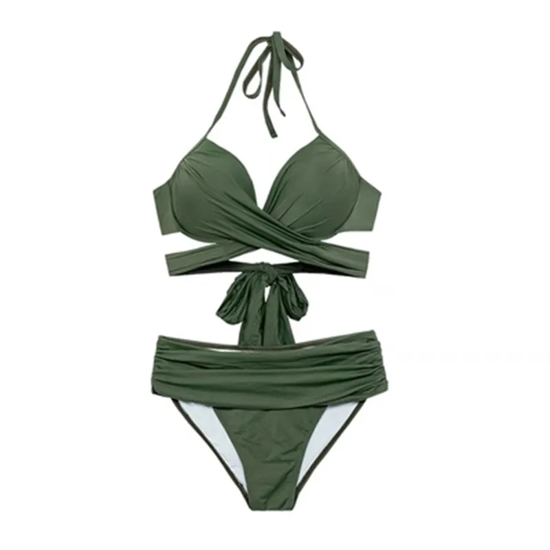 

Separate sexy band steel holds together bikini slim seaside swimsuit Women Beach Holiday bikini