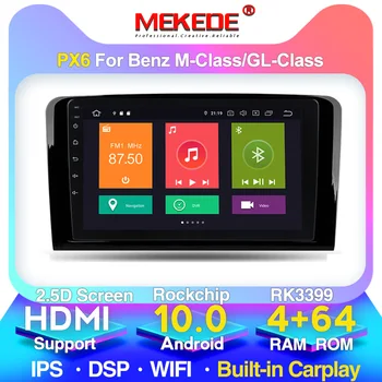 

New system!PX6 2din android car radio player for Mercedes Benz ML CLASS W164 ML350 ML500 Built-in carplay DSP 4G WiFi HDMI navi