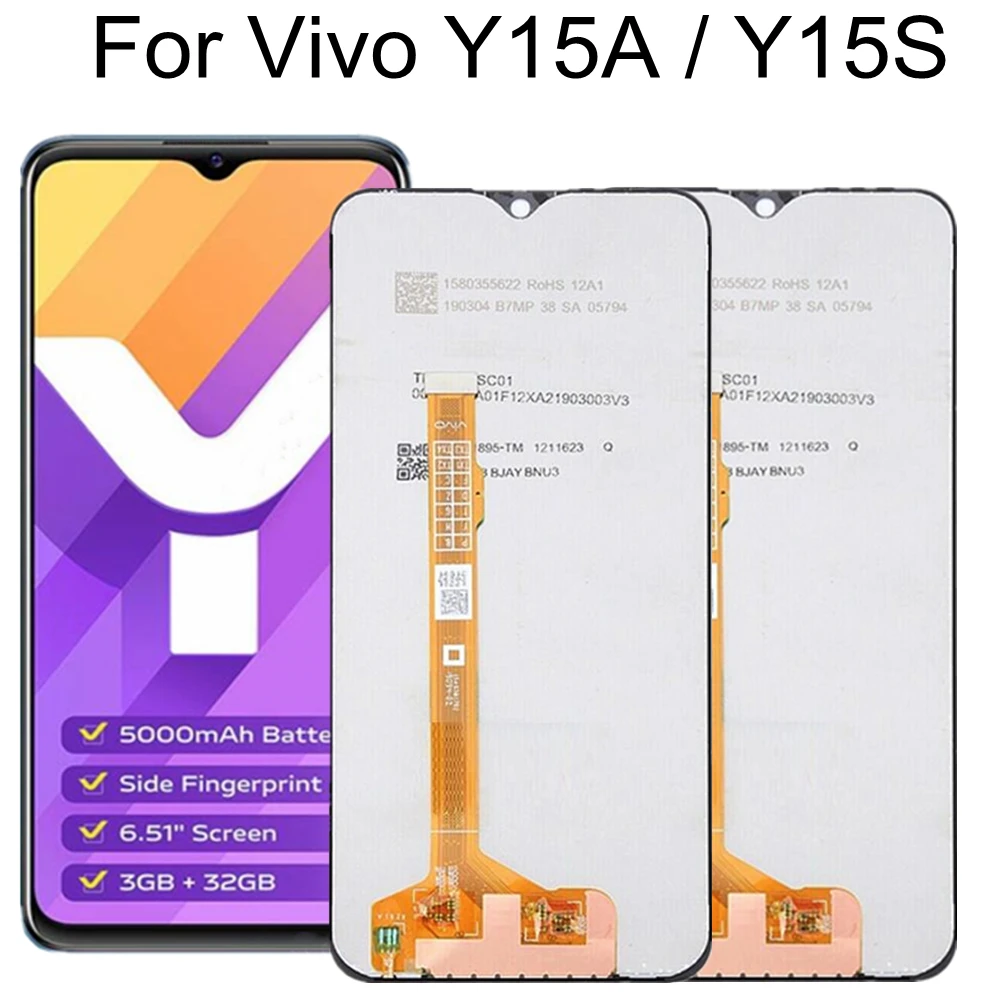 For Vivo Y15s Y15a 2021 V2120 Lcd 