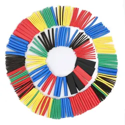 328 pçs/set tubo de psiquiatra de calor kit isolamento sleeving termoretractil poliolefina encolhendo sortido tubo de psiquiatra de calor cabo de fio