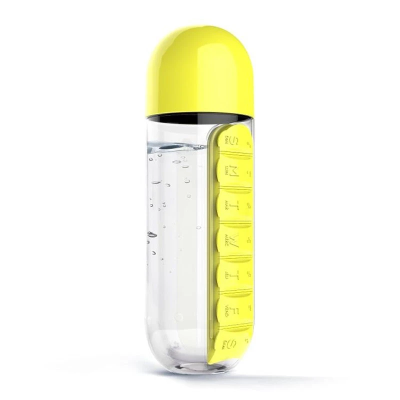 GENNISSY 600 мл My Water Bottle спортивный комбинированный ежедневный контейнер для таблеток