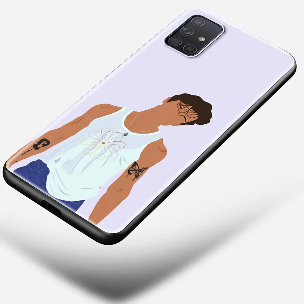 Phone Case for Samsung Galaxy A51 A71 5G A50 A70 A11 A21s A31 A41 A42 A91 A01 TPU Soft Black Cover Harry style art Phone Case for Samsung Galaxy A51 A71 5G A50 A70 A11 A21s A31 A41 A42 A91 A01 TPU Soft Black Cover Harry style art