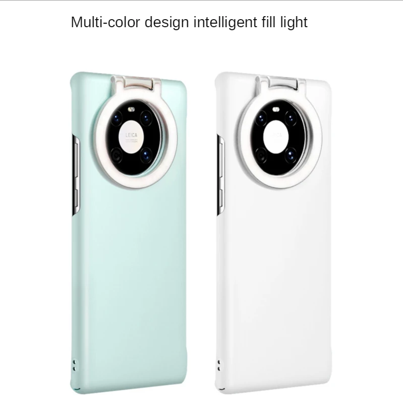 Novo para Huawei Case do Telefone Luz de Preenchimento Companheiro P30 Pro Plus Selfie Beleza Anel Flash Capa Case Escudo Estável 2021 P40 40 30 12 luz de preenchimento selfie beleza anel flash capa caso escudo estável