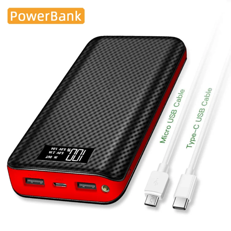 

Power Bank 30000mAh Portable Charger Waterproof Bateria Portatil Powerbank for xiaomi Huawei Iphone External Battery Double USB