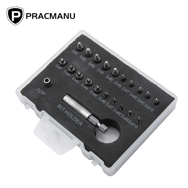 

22Pcs Set Extractor Screwdriver Remover Purpose Tools Disassemble Screws Bolt Stud Slip Teeth Damaged Demolish Stripped Broken