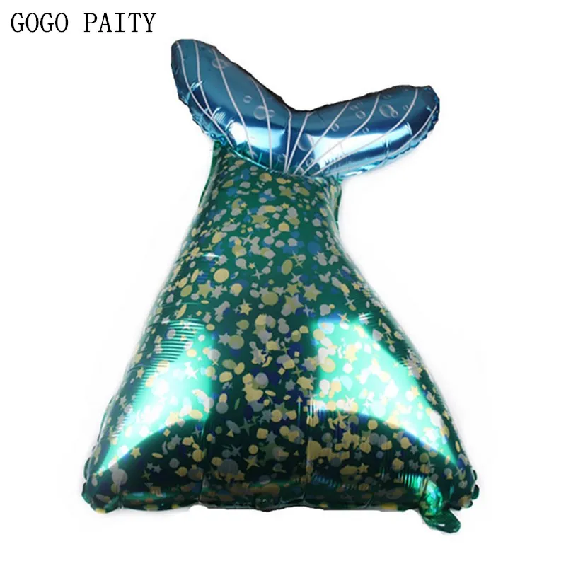 GOGO paity мультфильм хвост русалки в форме алюминиевых воздушных шаров для праздника вечеринки Лето океана события декоративные шары самозапечатывание
