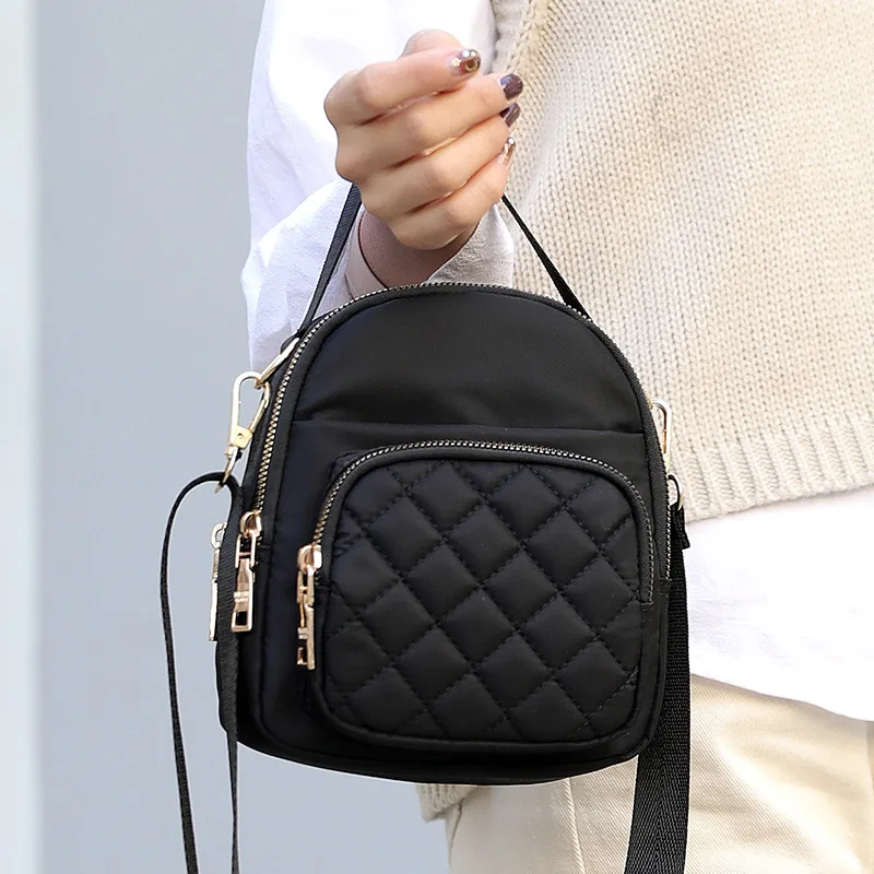 

Oxford Shoulder Bag New Style Waterproof Nylon WOMEN'S Fashion Handbag Rhombus Spiraea Casual Shoulder Bag Middle-aged Diaper Ba