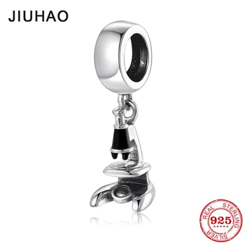 

Hot 925 Sterling Silver Microscope Shape Creative style Beads for jewelry Fit Original Designer Charms Bracelets makin