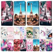 Flip Telefoon Cover Voor Case Samsung Galaxy J4 Plus 2018 J4 Core J330 J310 J3 2016 2017 Meisje Jongen Telefoon tassen Leuke Painted Tower E08F(China)