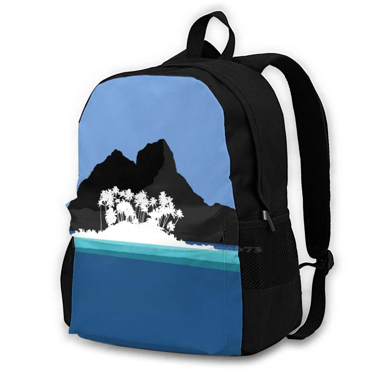 

Palm Tree Island New Arrivals Satchel Schoolbag Bags Backpack Island Mountain Palm Palm Tree Tree Ocean Water