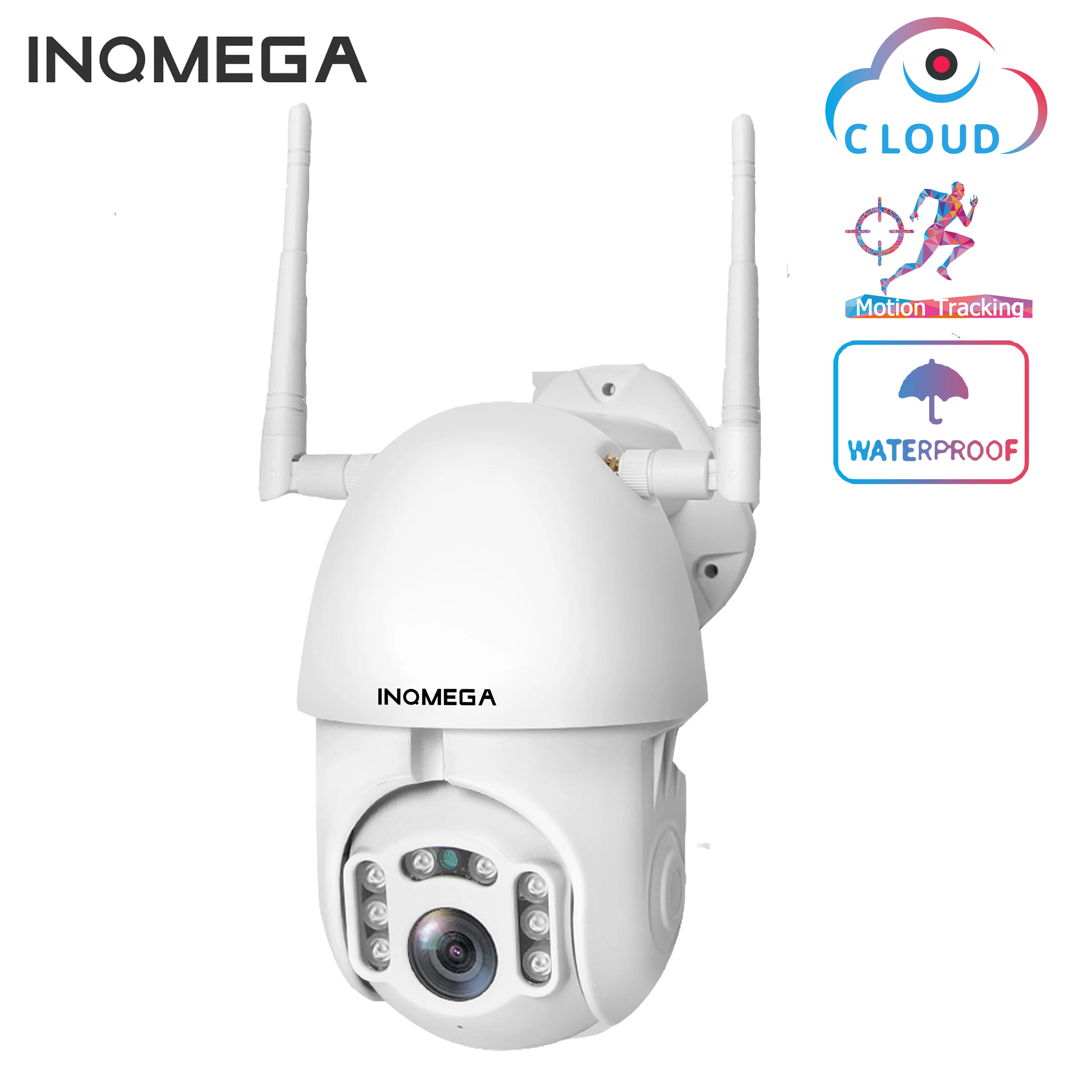 

INQMEGA IP Camera WiFi 1080P Wireless Auto tracking PTZ Speed Dome Camera Security Surveillance Outdoor CCTV Waterproof Camera