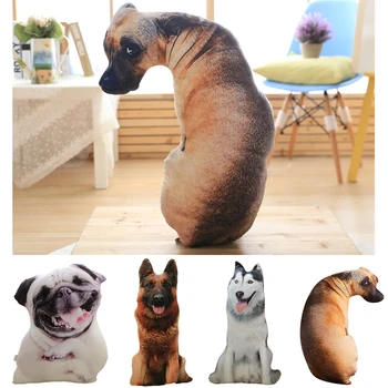 

3D Puppy Shape Cushion Throw Pillow With PP Cotton Inner Cartoon Sofa Toys Sleeping Pillow Plush Gift For Children Home Decor