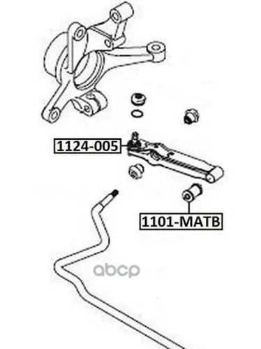 Suspension arm Bottom Daewoo Matiz ASVA art. 1124005