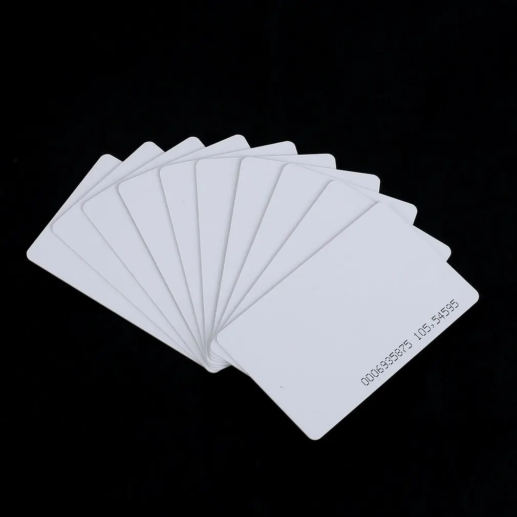 10 шт. EM4100 Tk4100 125 кГц карта контроля доступа брелок RFID тег стикер брелок жетон кольцо Бесконтактный чип 0,85 мм тонкие карты