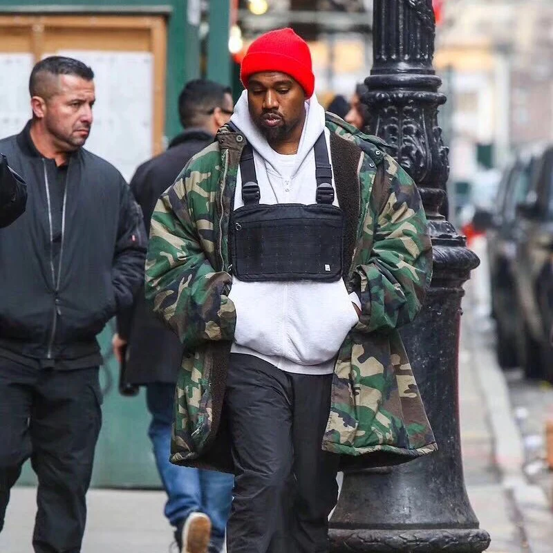 Женская тактическая нагрудная сумка Kanye West многофункциональная уличная сумочка
