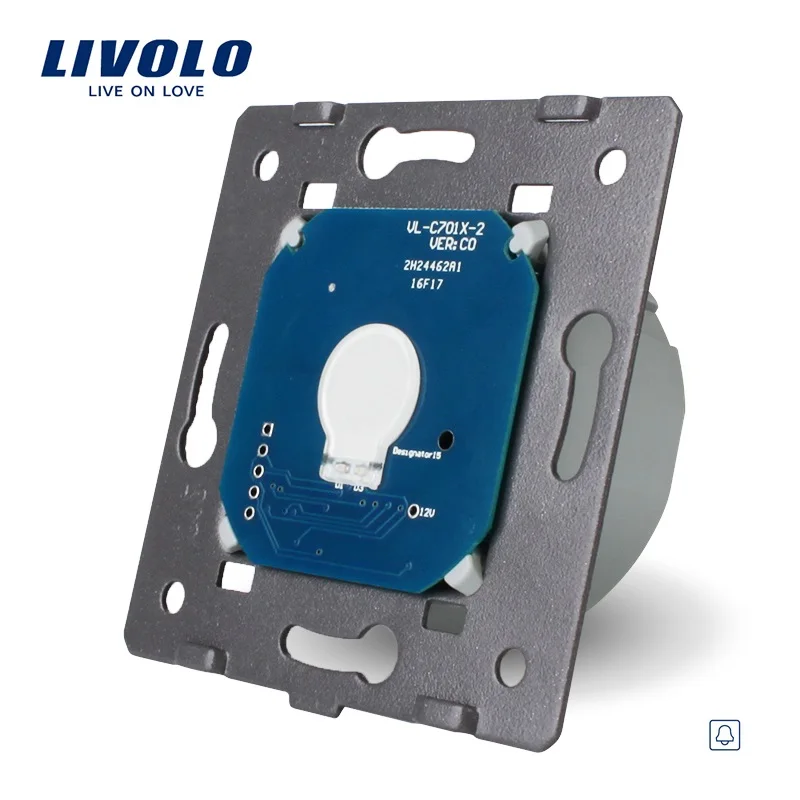 Livolo/Стандартный VL C701B дверной Звонок переключатель с украшением в виде