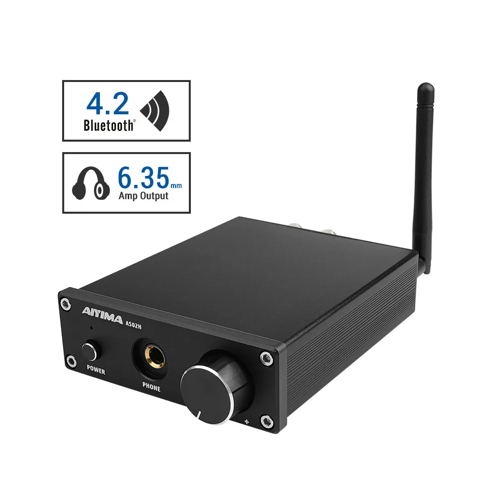 

AIYIMA TPA3116D2 Digital Audio Sound Amplifier 50W*2 HiFi Amp Bluetooth CSR64215 Stereo Power Amplifier With Headphone Output