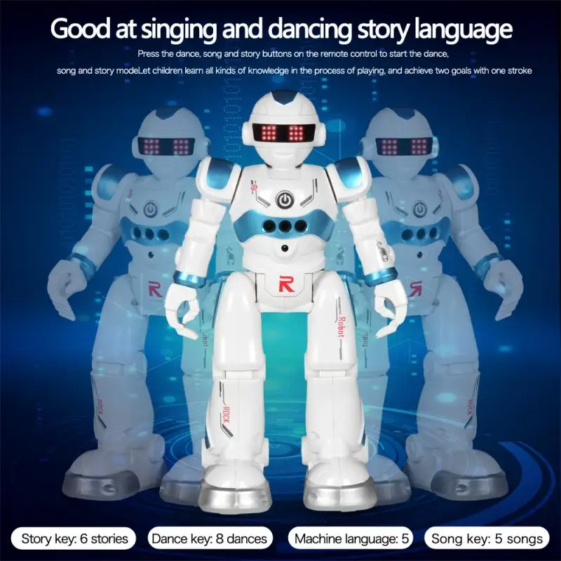 

Remote Control Robot Multi-function Children's Toy RC Robot Toys Will Sing Dance Action Figure Gesture Sensor Robot Juguetes
