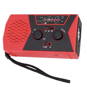 

Solar Hand Crank Radio Portable AM/FM NOAA Weather Radio for Outdoor and Household Emergency Device LED Flashlight