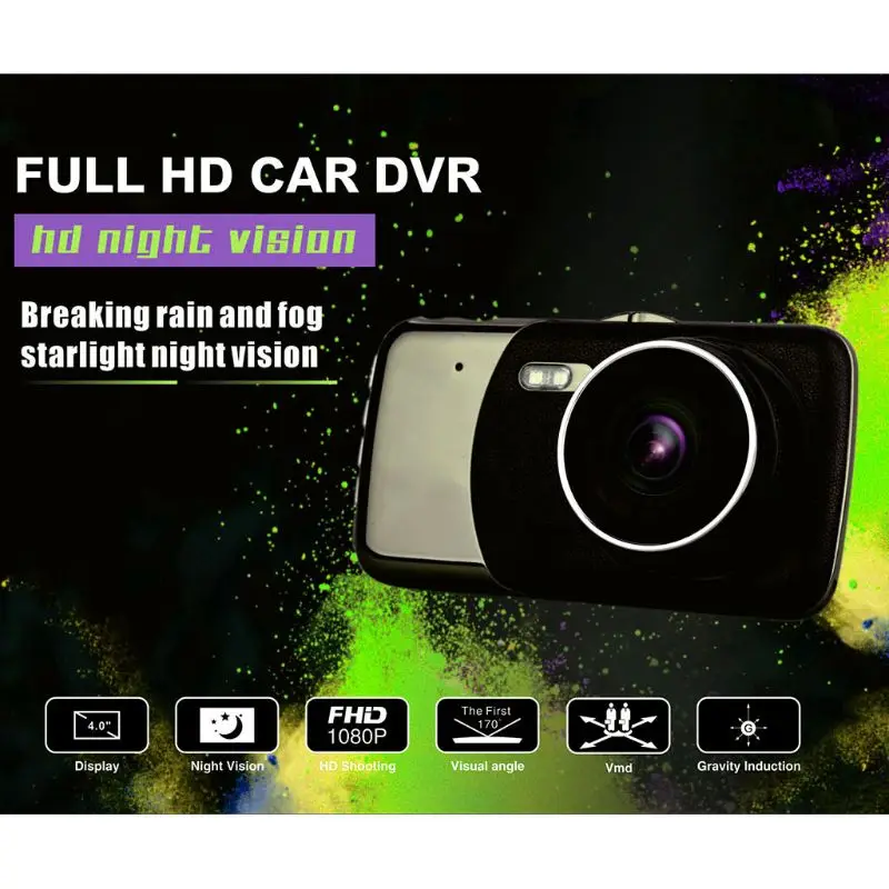  Neue GPS Dual Objektiv Kamera HD Auto Fahren Recorder Dash Cam Video G-Sensor Nachtsicht DVR