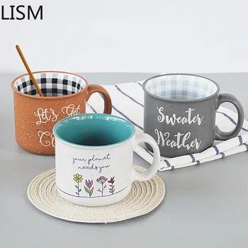 

Handmade Ceramic Coffee Mugs Personalized Creative Simple Large Coffee Mug Breakfast Office Tea Cup Travel Mug Coffee Cute Cups