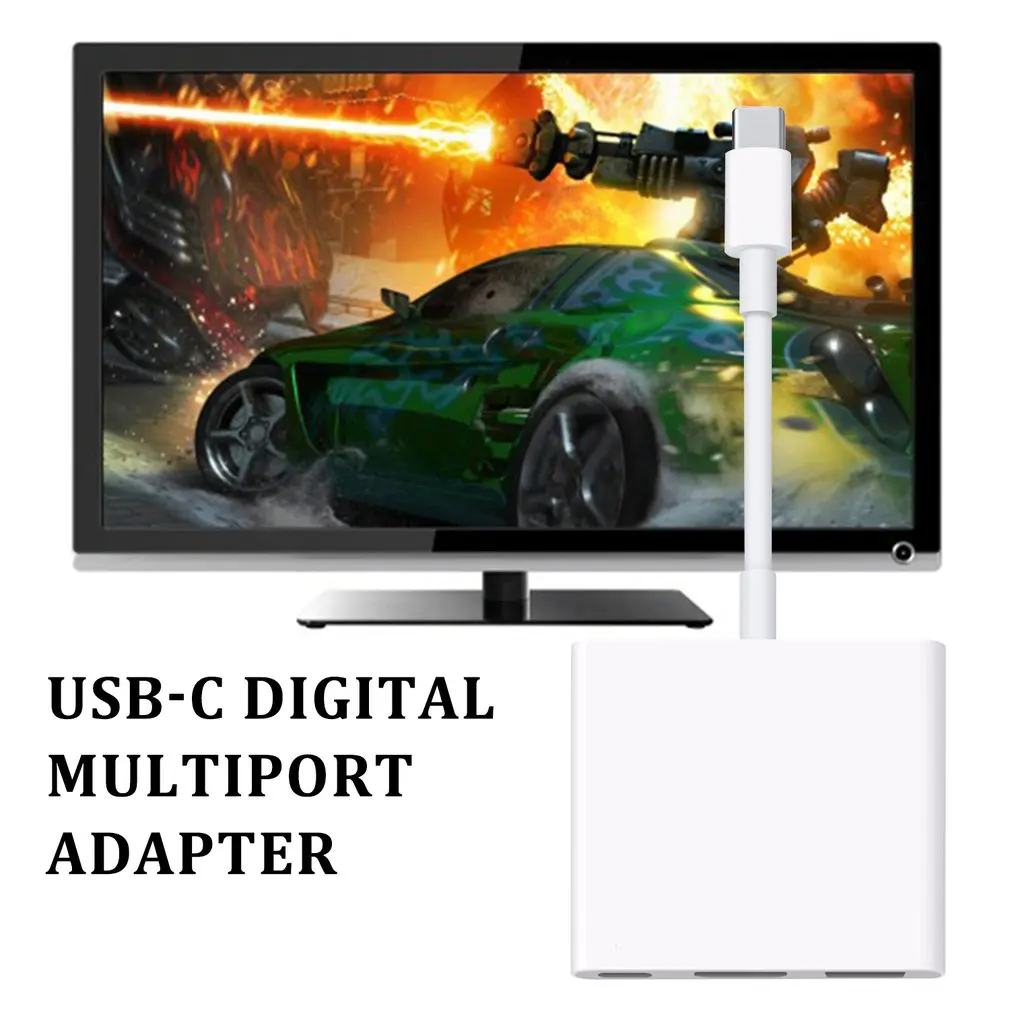 Type-C USB C к HDMI адаптер конвертер кабель USB 3,1 type c для зарядки мужчин и женщин цифровой AV многопортовый адаптер