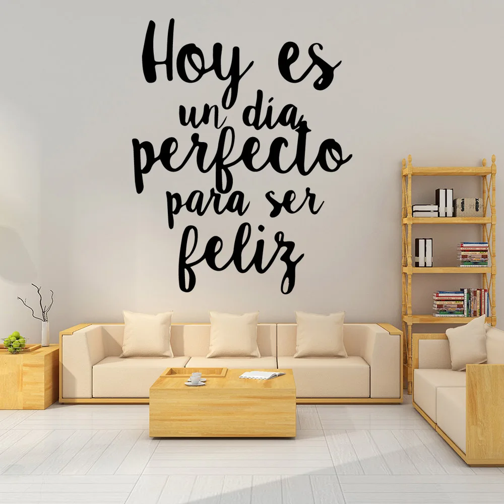 Резная испанская фраза, наклейки на стену, виниловые, водонепроницаемые, для украшения дома, для гостиной, детской комнаты, фоновая Наклейка на стену