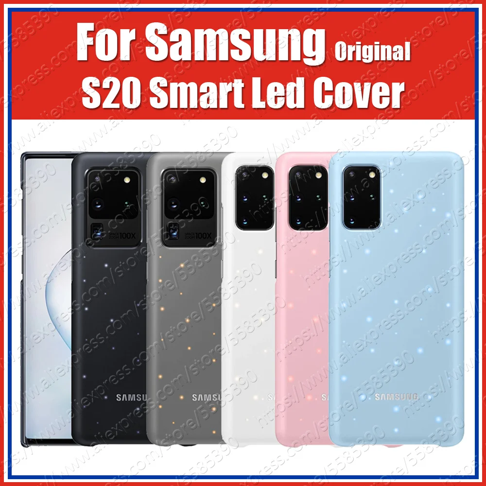 Оригинальный чехол Samsung S20 Ultra Led для Galaxy Plus с Умной светодиодной подсветкой