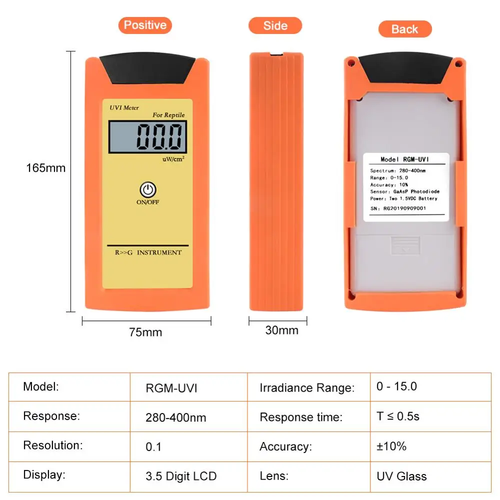 Yieryi Digitale UVI Metro ± 10% RIF. NIST di Alta Precisione Sole Indice Tester UVI Ultravioletti Intensità Fotometrica Strumento di Misura