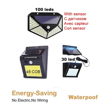 

Outdoor Solar Lights LED Bright Motion Sensor Wall Light with 3 Modes Wireless Waterproof IP65 Night Lights for Outside Wall ind
